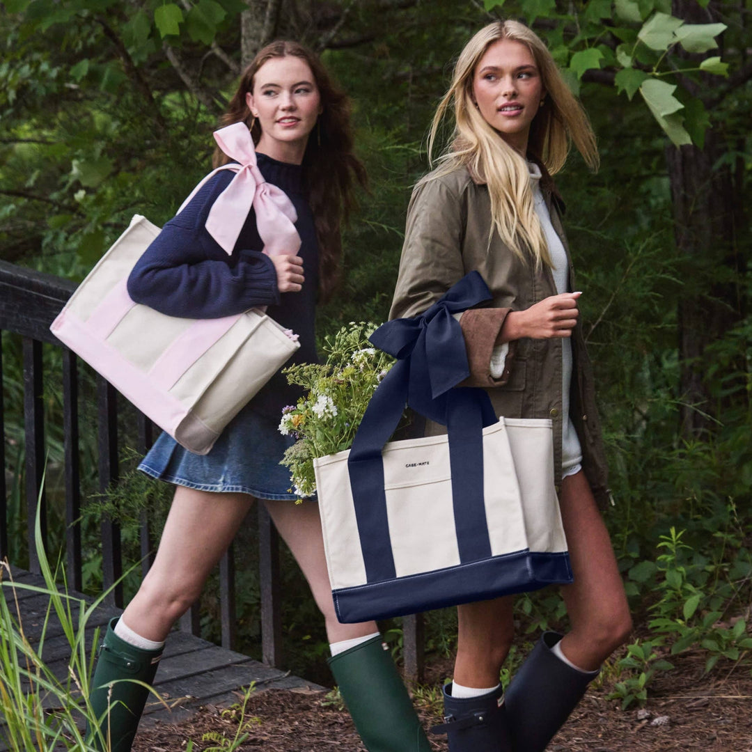Canvas Tote - Oxford Navy Bow by Case-Mate