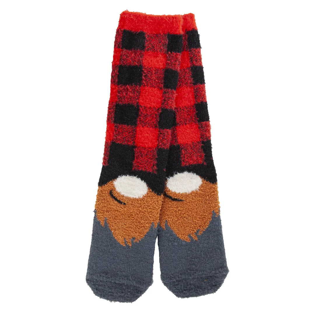 Gnome Lumber Cozy Christmas Crew Socks by World's Softest Socks