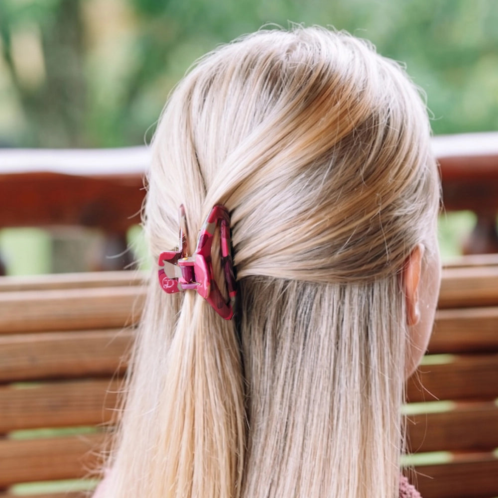 Small Teleties Open Claw Clip - Garden Glam