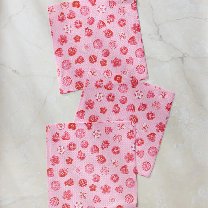 Collecting Buttons Dishcloth Set by Geometry