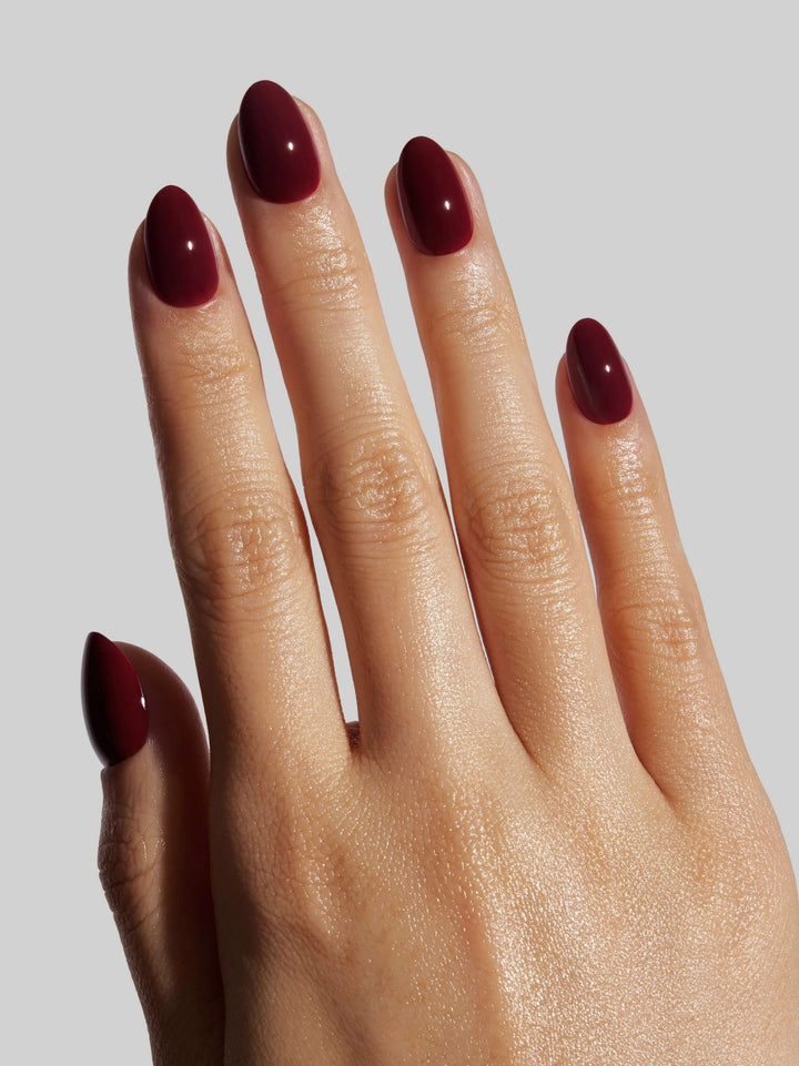 Bordeaux (Extra Short Almond) Press-On Nails by Celebritips