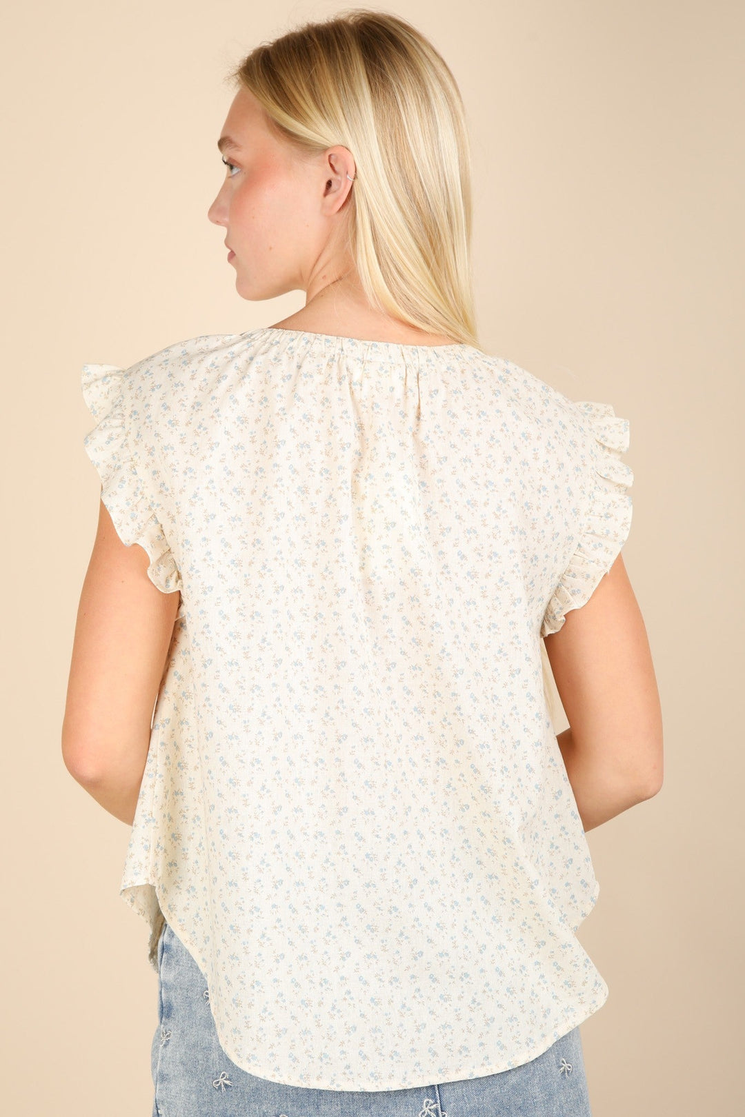 Picnic Petal Lace Detail Top