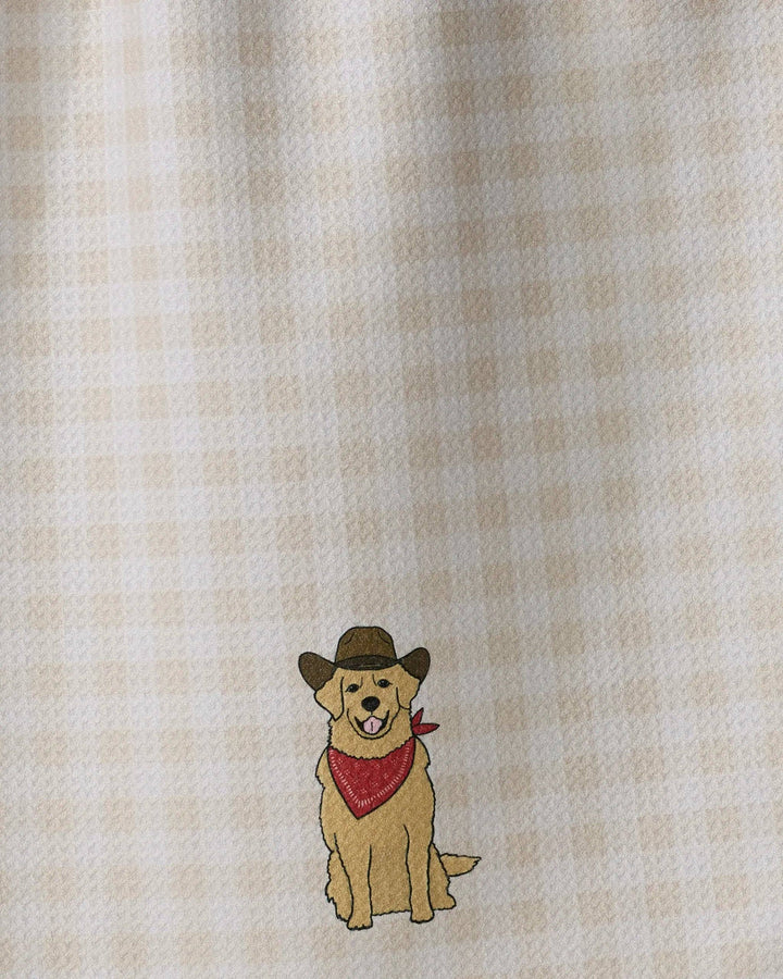 Golden Western Tea Towel - Oat by Geometry