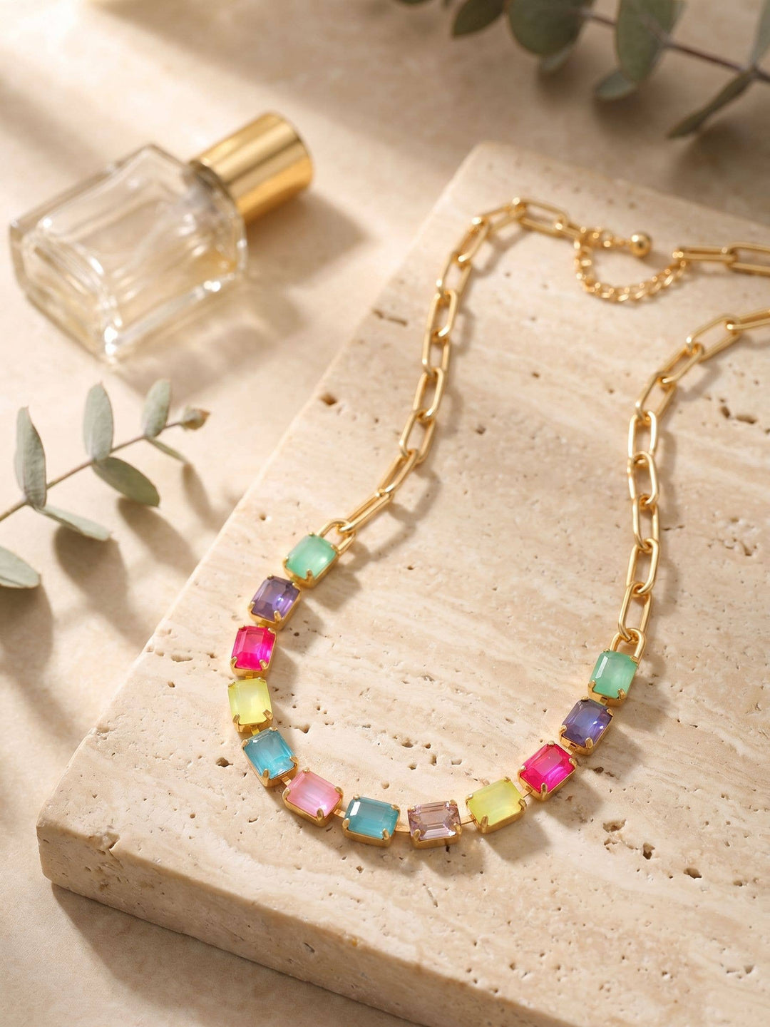 Octavia Paperclip Tennis Necklace - Vibrant by Sorrelli