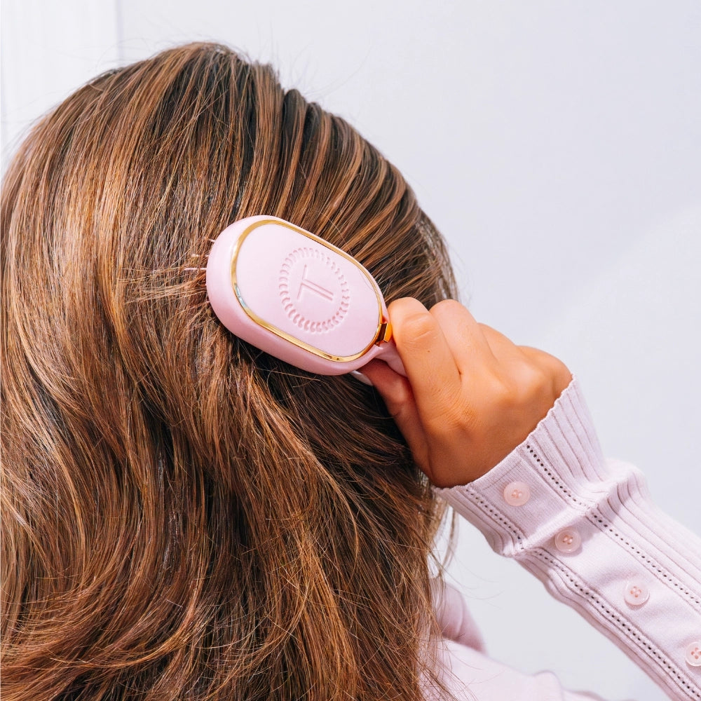 Bubblegum Pink Mini Detangler Hair Brush for Medium Hair by Teleties (Ships Next Week)