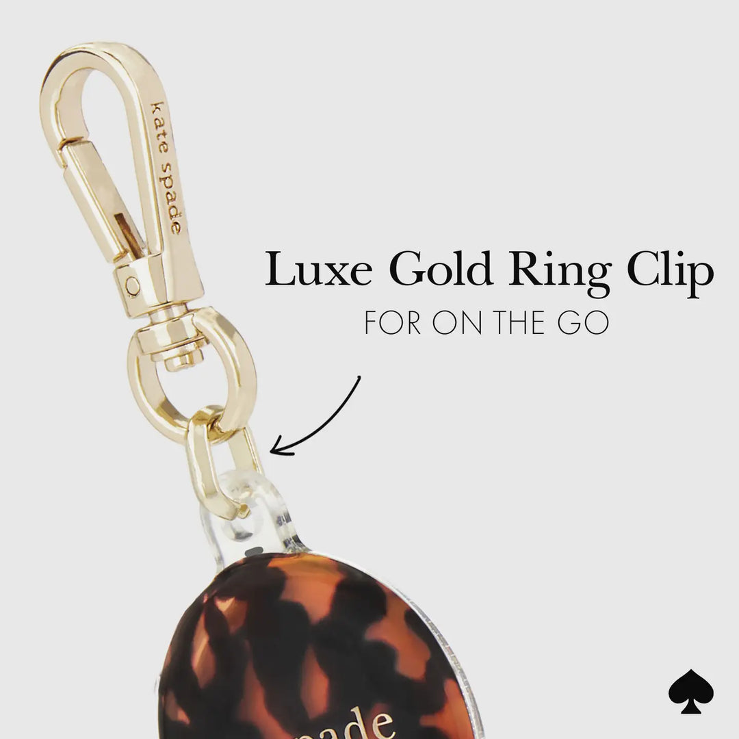 PREORDER: AirTag Keychain Case - Kate Spade Tortoise by Case-Mate (Ships in 2-3 Weeks)