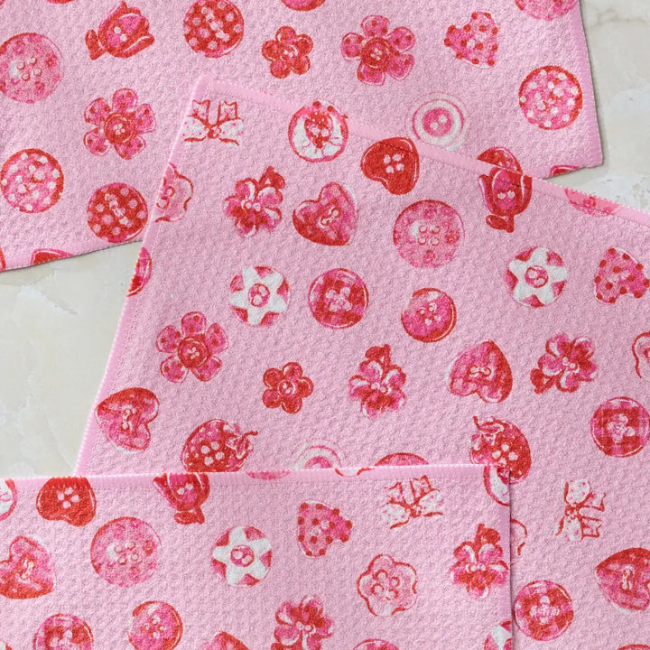 Collecting Buttons Dishcloth Set by Geometry