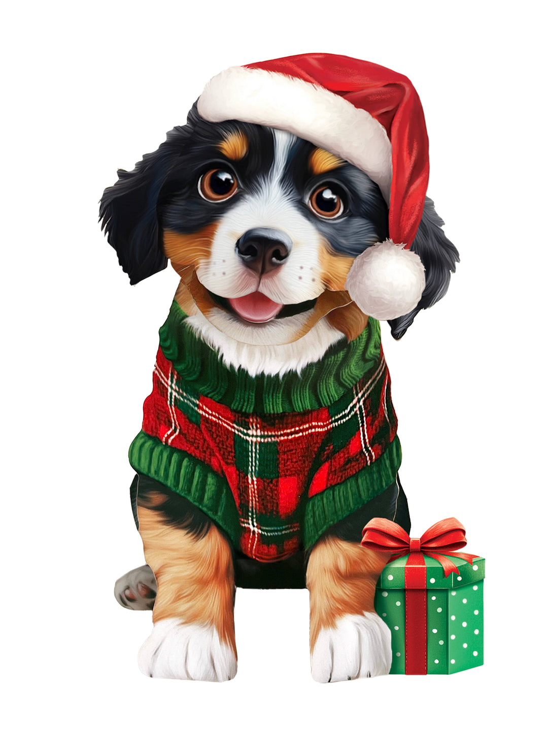 Mini Christmas Puppy Pop-Up Greeting Card