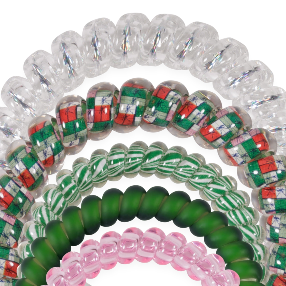 Teleties Hair Tie - Large and Small Band Pack of 5 - No Peeking Allowed (Ships in 1-2 Weeks)