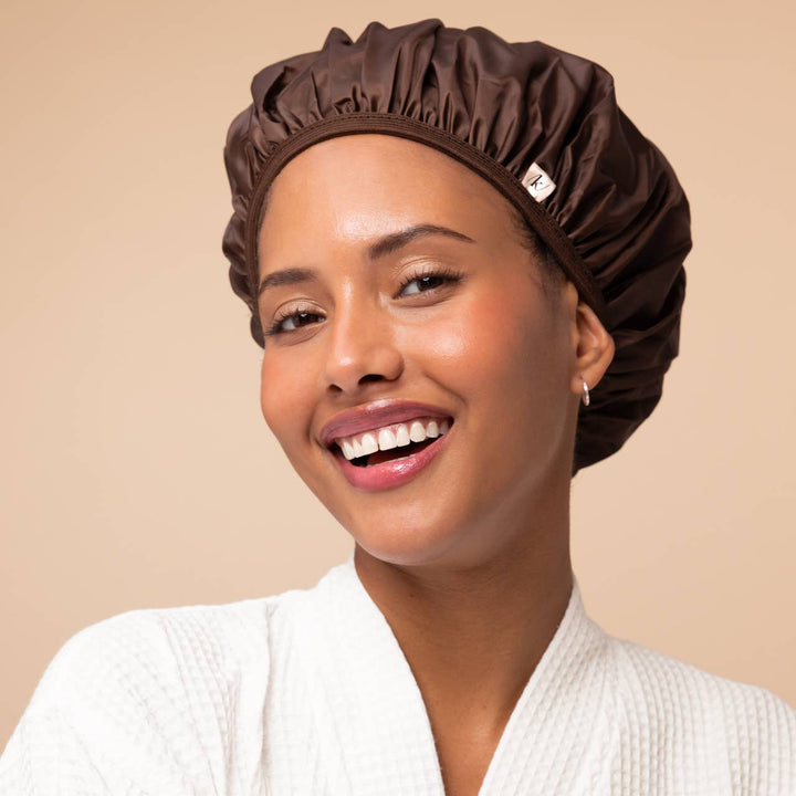 Kitsch Shower Cap Set - Terracotta & Brown