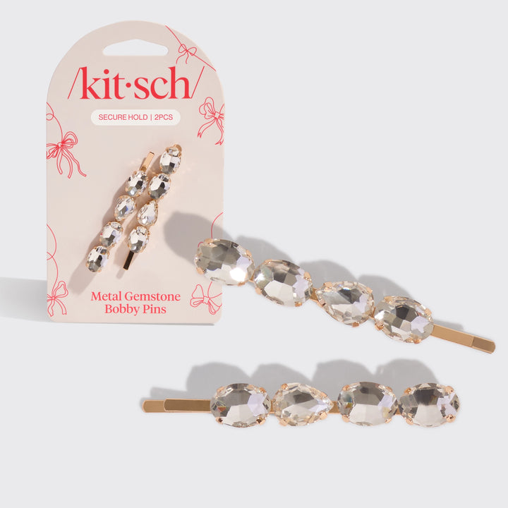 Holiday Gemstone Bobby Pins Duo