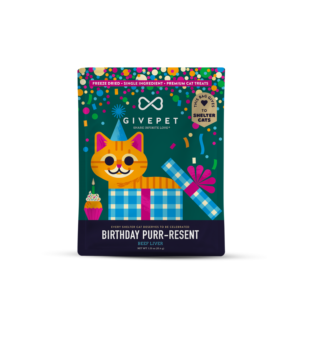 GivePet Cat Treats - Birthday Purr-resnt