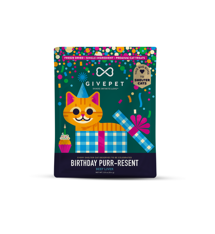 GivePet Cat Treats - Birthday Purr-resnt