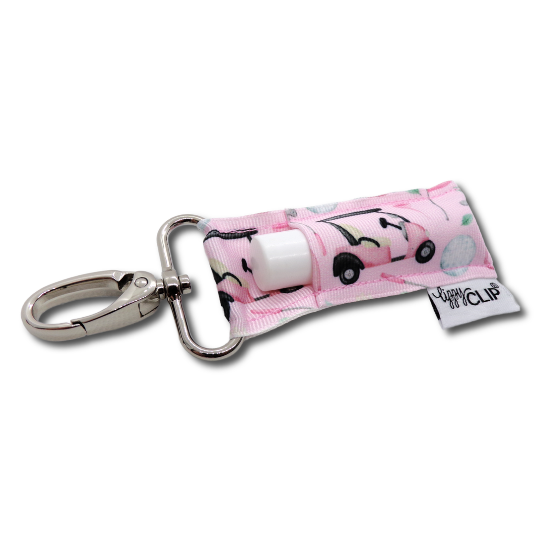 Pink Golf Cart LippyClip® Lip Balm Holder (PREORDER: Ships in 2-3 Weeks)