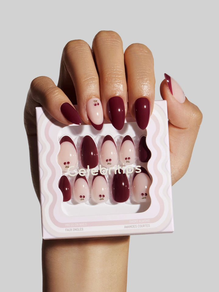 Burgundy Cherry Press-On Nails by Celebritips