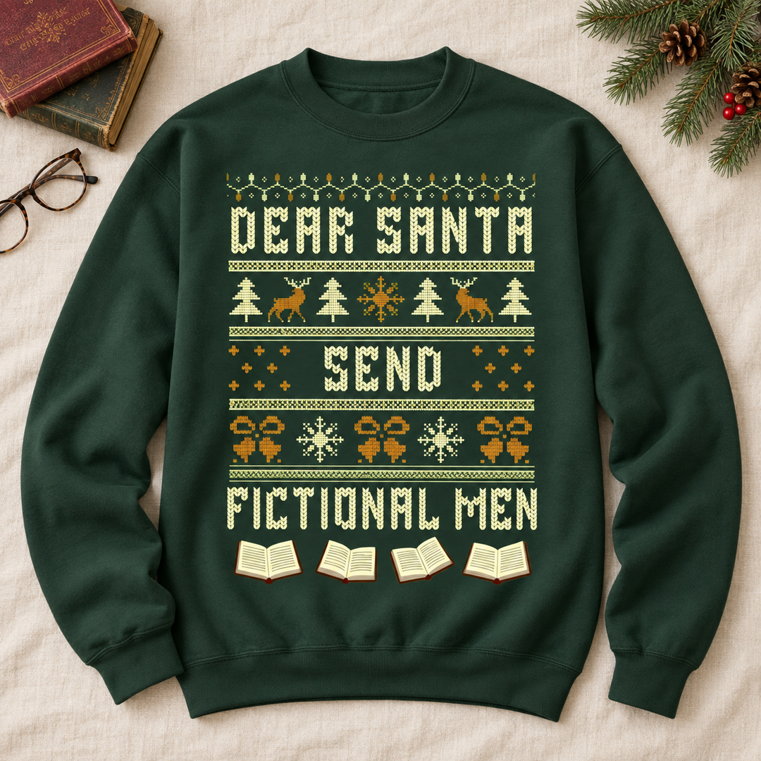Dear Santa Send Fictional Men Crewneck by Festivitees (Ships in 3-4 Weeks)