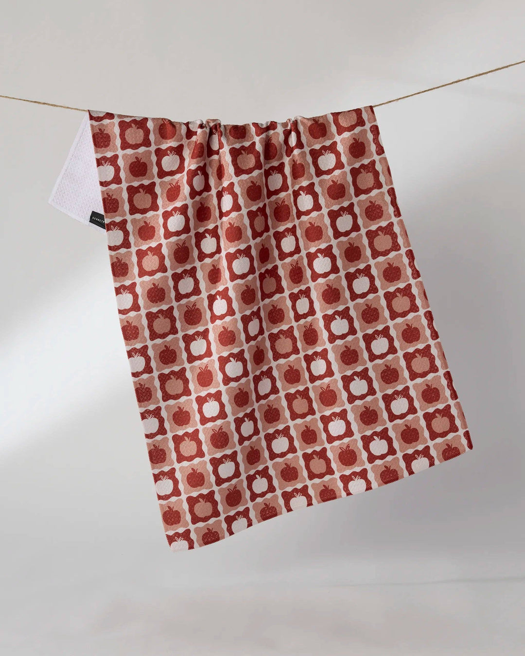 Apple Quilt Tea Towel by Geometry