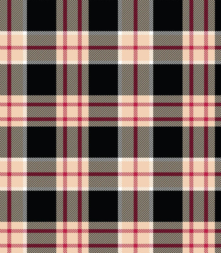 Man Plaid Happy Shopper Zip Top Thermal Tote