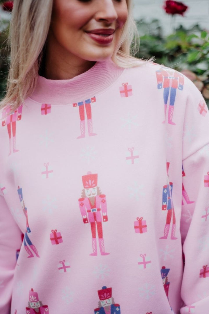 Nutcrackers All Over Pink Sweatshirt by Katydid