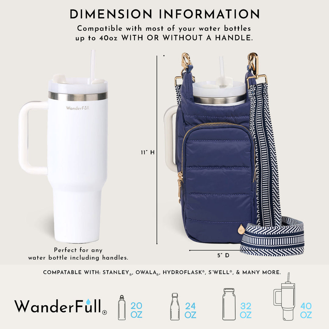 JUNE MARKET: HydroBag® HANDLE®- Island Navy Matte by Wanderfull (Ships in 2-3 Weeks)