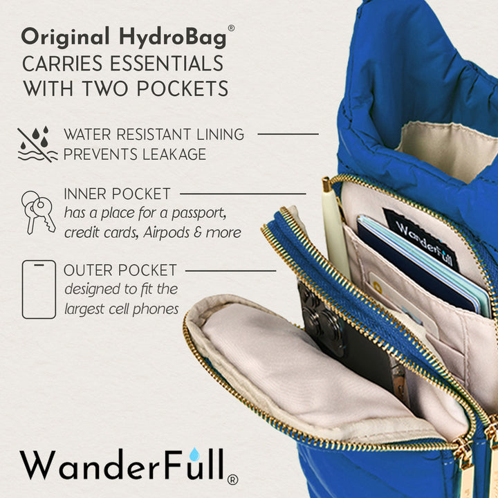 JUNE MARKET: Royal Blue HydroBag® with Solid Strap by Wanderfull (Ships in 2-3 Weeks)