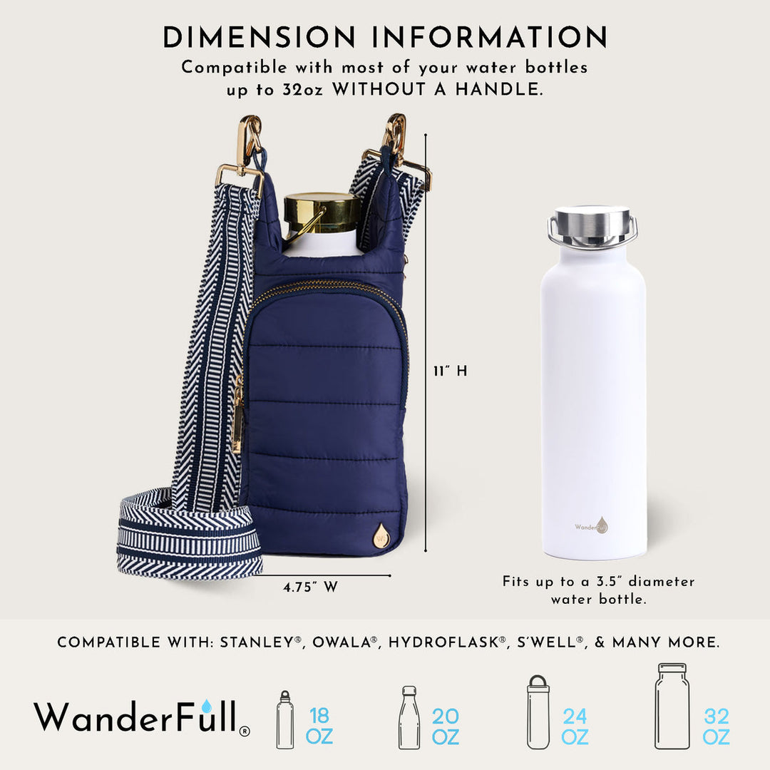 JUNE MARKET: Island Navy Blue Matte HydroBag® by Wanderfull (Ships in 2-3 Weeks)