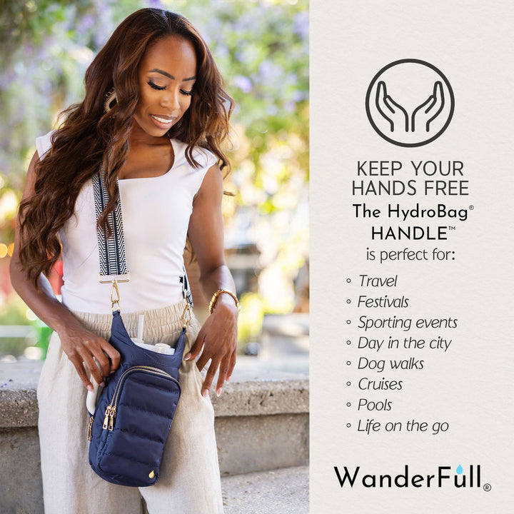JUNE MARKET: HydroBag® HANDLE®- Island Navy Matte by Wanderfull (Ships in 2-3 Weeks)