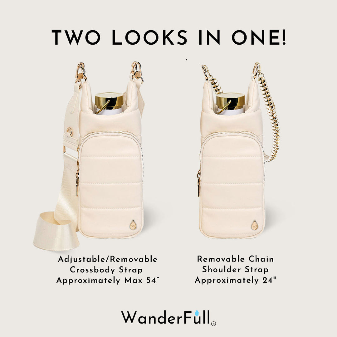 JUNE MARKET: Ivory Vegan Leather HydroBag® with Strap Bundle Oprah's Favorite Things by Wanderfull (Ships in 2-3 Weeks)