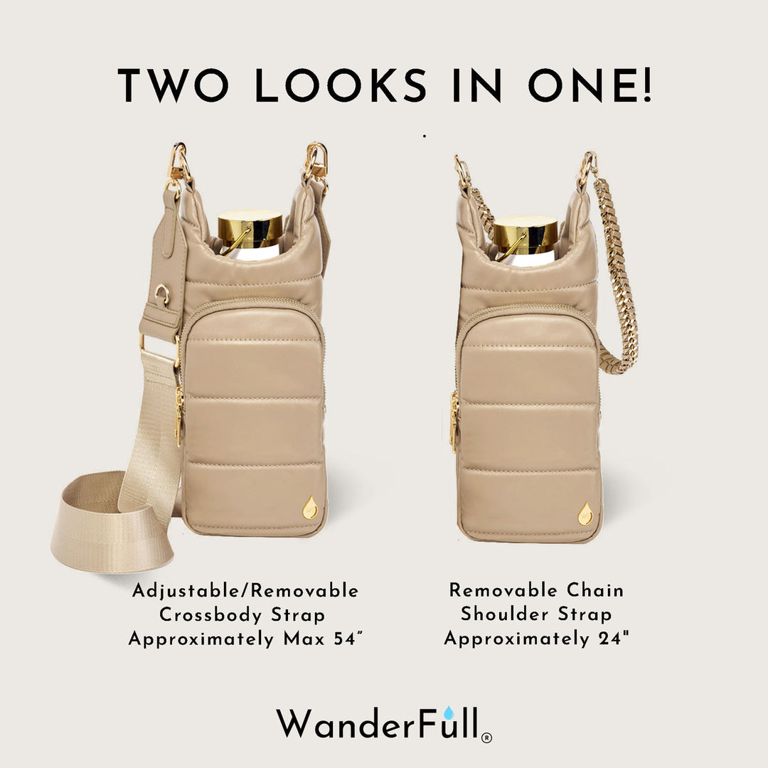JUNE MARKET: Taupe Vegan Leather Hydrobag® with Strap Bundle- Oprah's Favorite Things by Wanderfull (Ships in 2-3 Weeks)