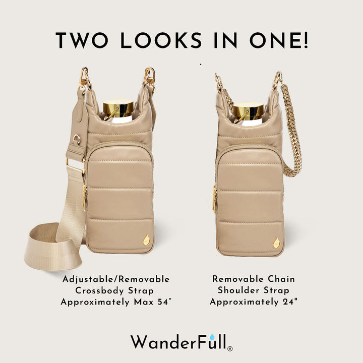 JUNE MARKET: Taupe Vegan Leather Hydrobag® with Strap Bundle- Oprah's Favorite Things by Wanderfull (Ships in 2-3 Weeks)