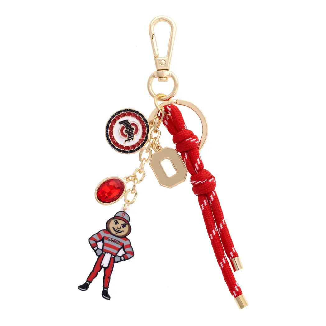 Ohio State Buckeyes Cluster Bag Charm in Red By Canvas (Ready To Ship)