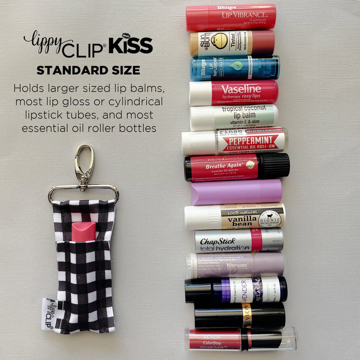 Tan Leopard LippyClip® KISS Lip Balm Holder
