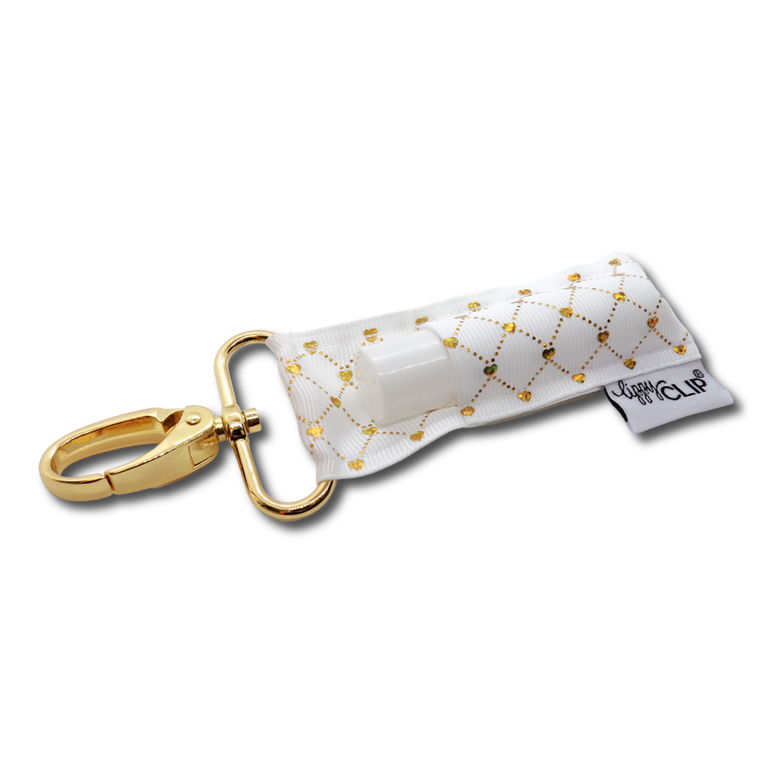 Gold Lattice on White LippyClip® (PREORDER: Ships in 2-3 Weeks)