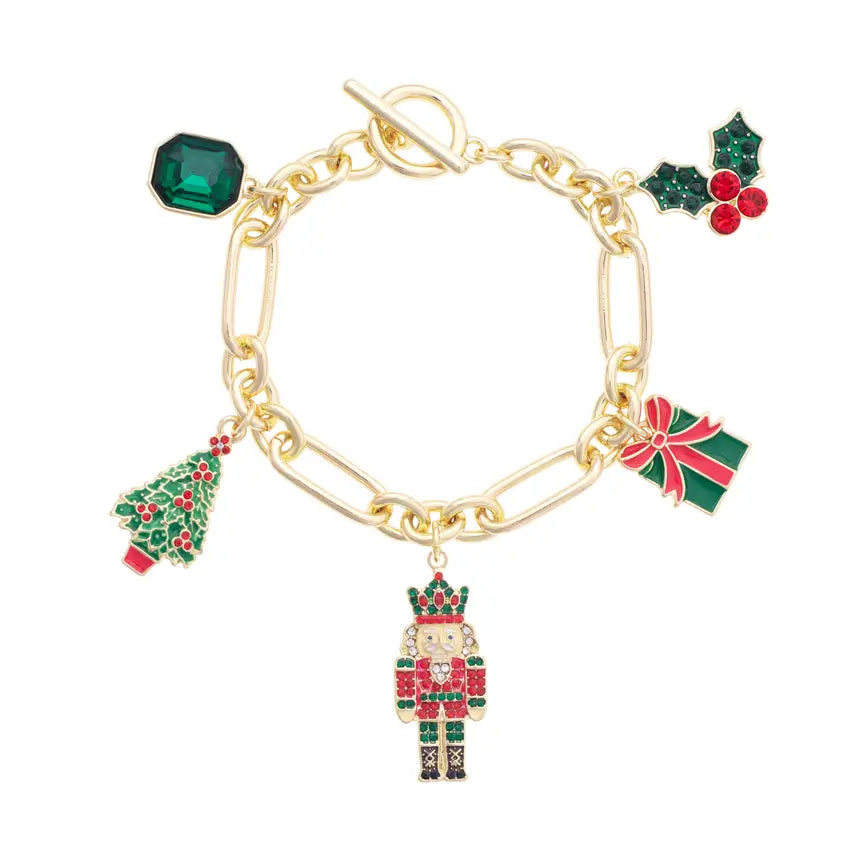 Naughty Nutcracker Charm Bracelet in Multi By Canvas