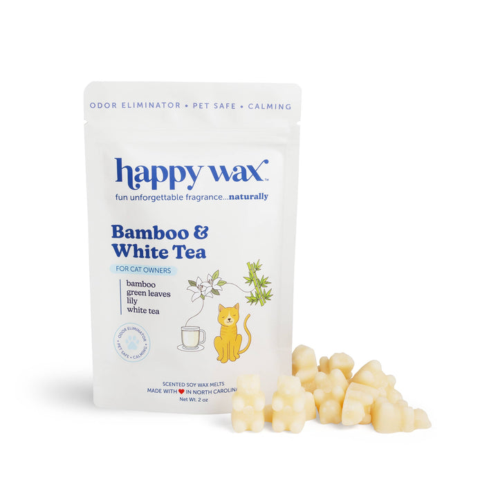 Happy Wax Soy Melts 2 Oz Bag - Bamboo & White Tea Pet Odor Eliminator