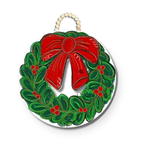 Christmas Wreath DK Door Hanger