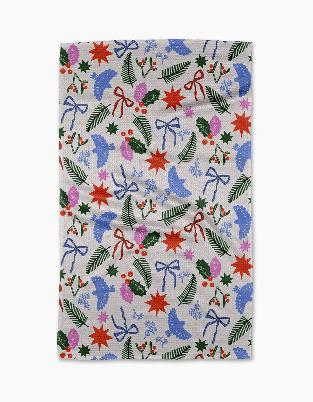 Christmas Garden Party Tea Towel by Geometry