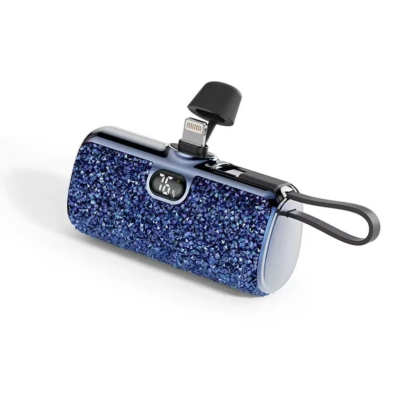 5000 mAh USB-C Glitter Power Bank by Tech Trendz (Ships in 2-3 Weeks)