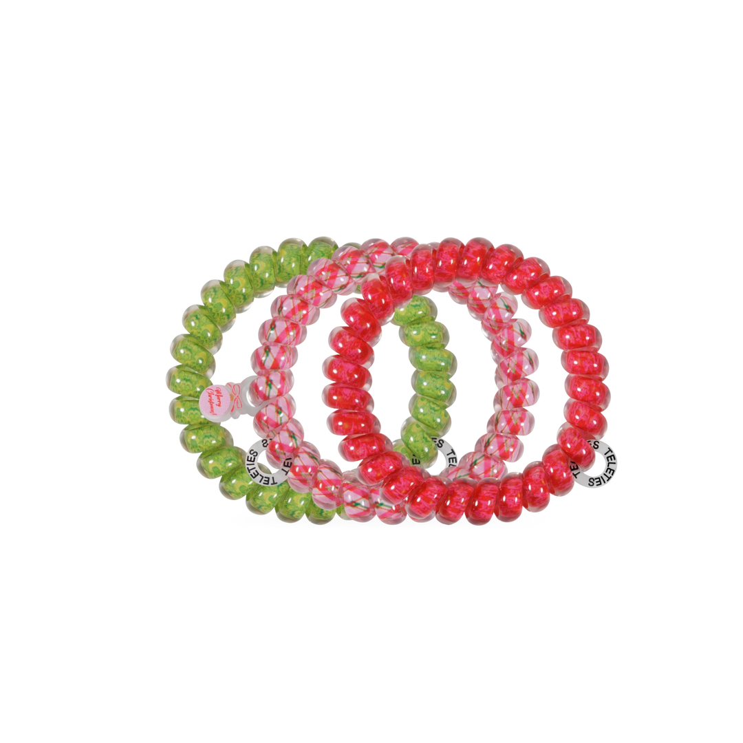 Teleties Hair Tie - Large Band Pack of 3 - And to All a Good Night (Ships in 1-2 Weeks)