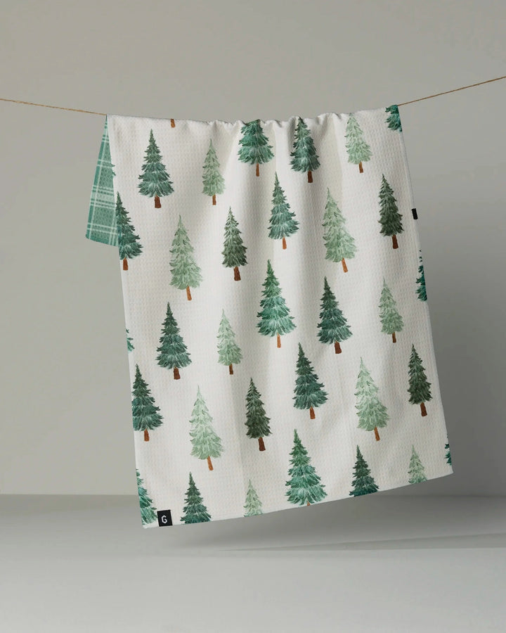 Pine Grove Luxe Kitchen Towel by Geometry