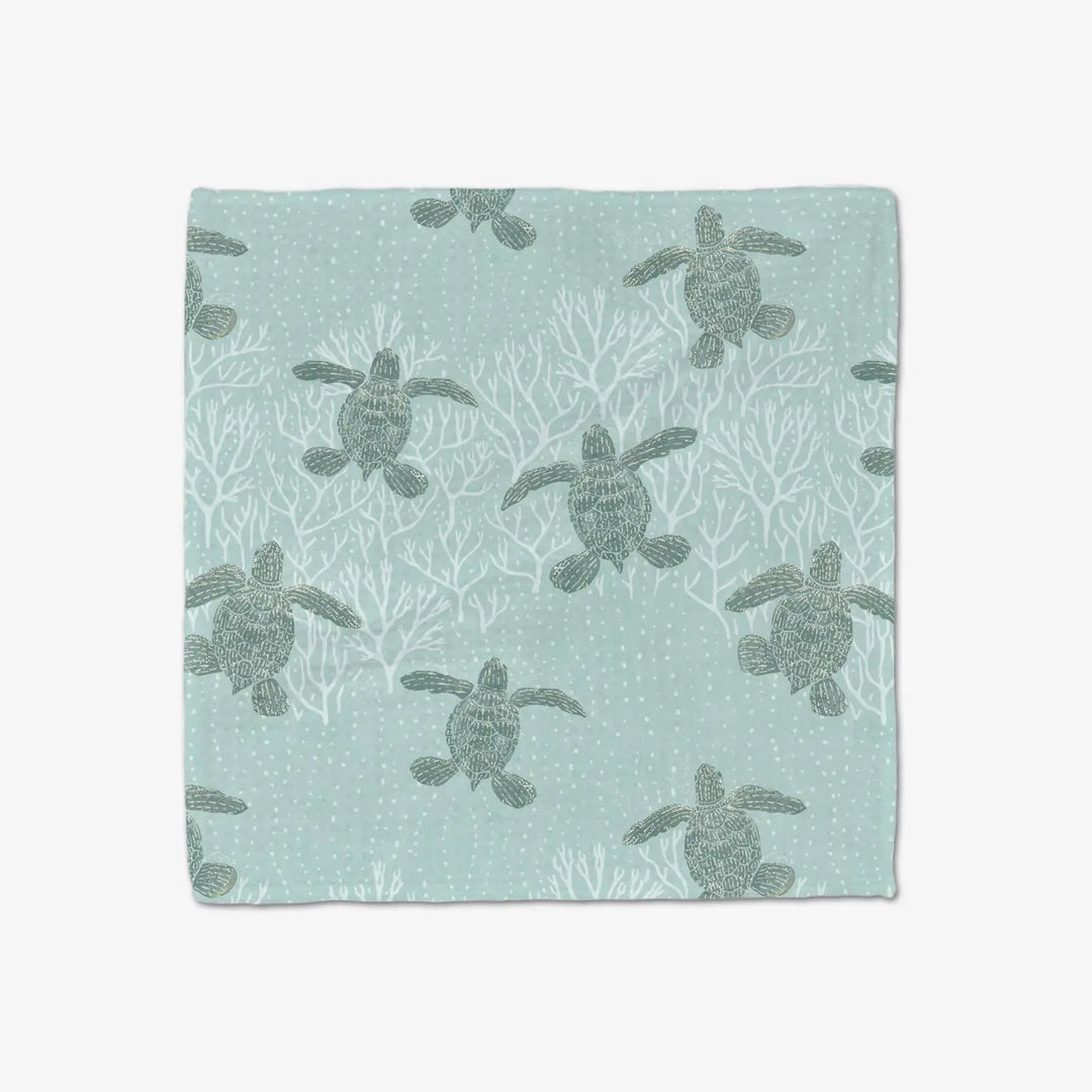 Sea Turtles Luxe Washcloth Set By Geometry