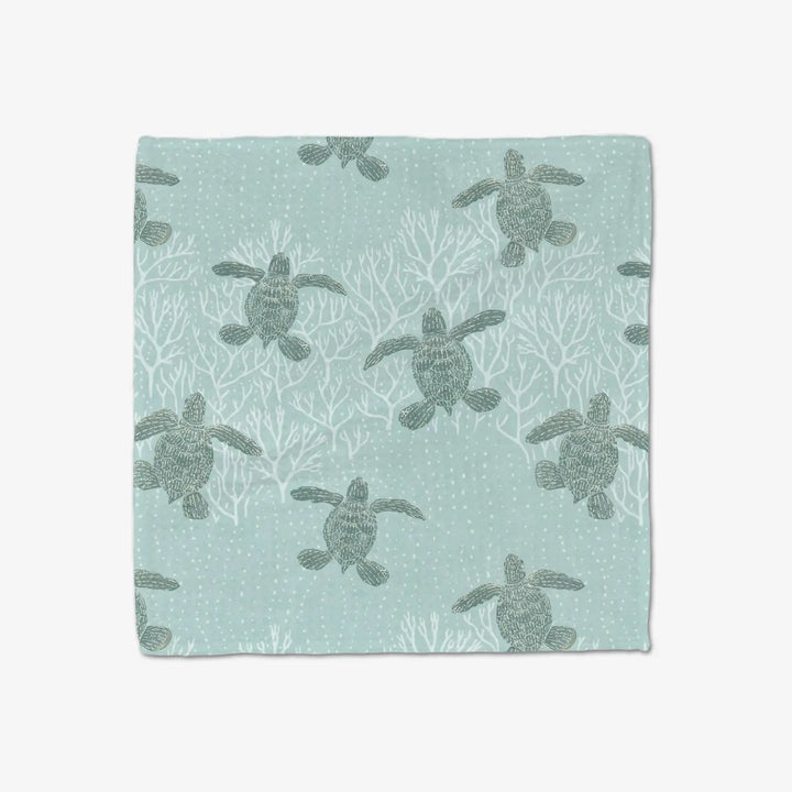 Sea Turtles Luxe Washcloth Set By Geometry