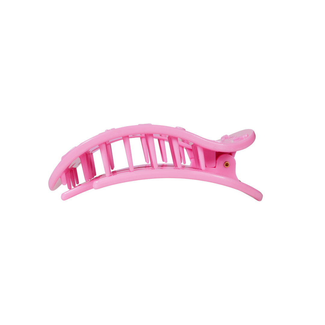 Medium Teleties Flat Oval Clip - Pink Ribbon (Ships Next Week)