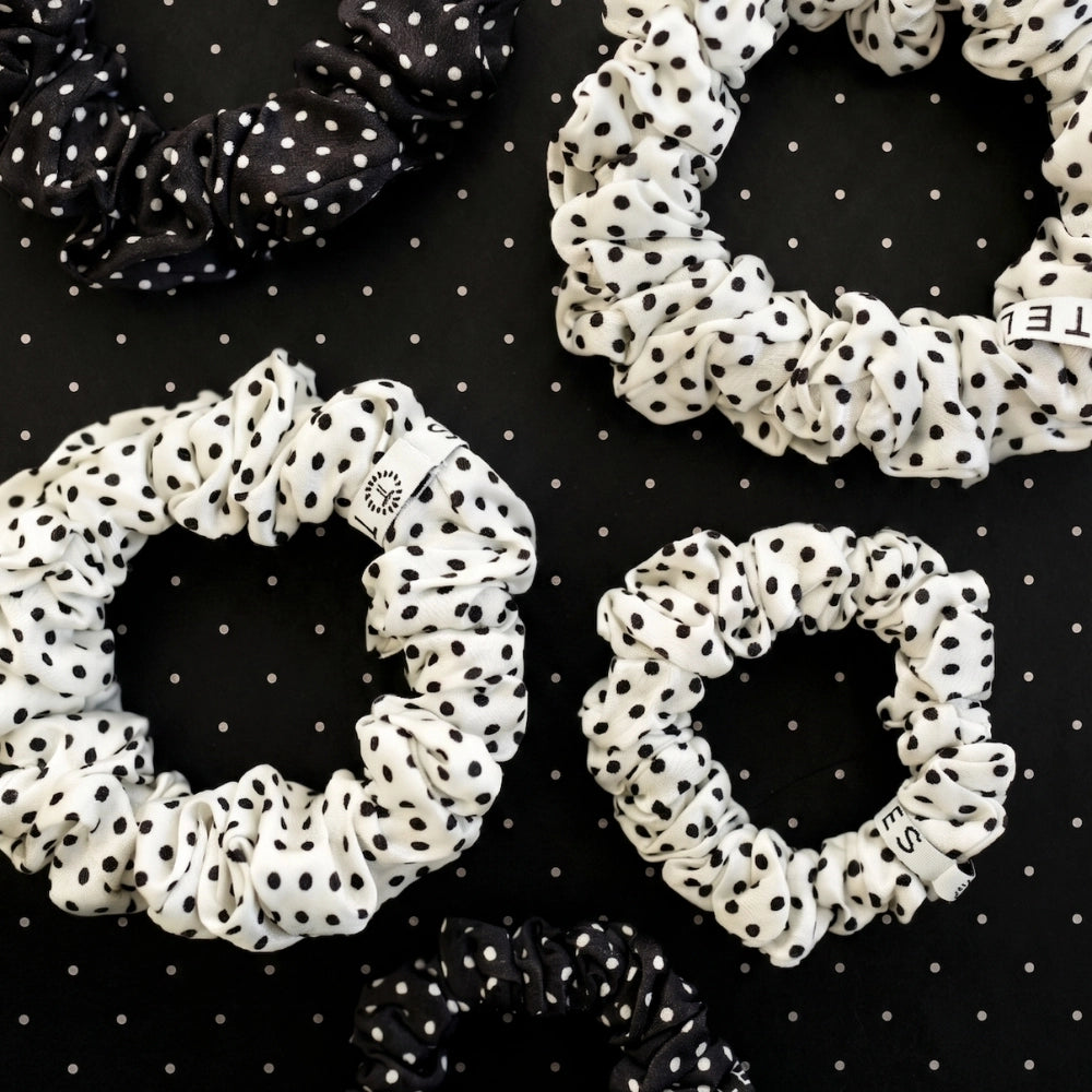 Teleties Silk Scrunchies - Large Band Pack of 3 - Polka Dot Party (Ships Next Week)