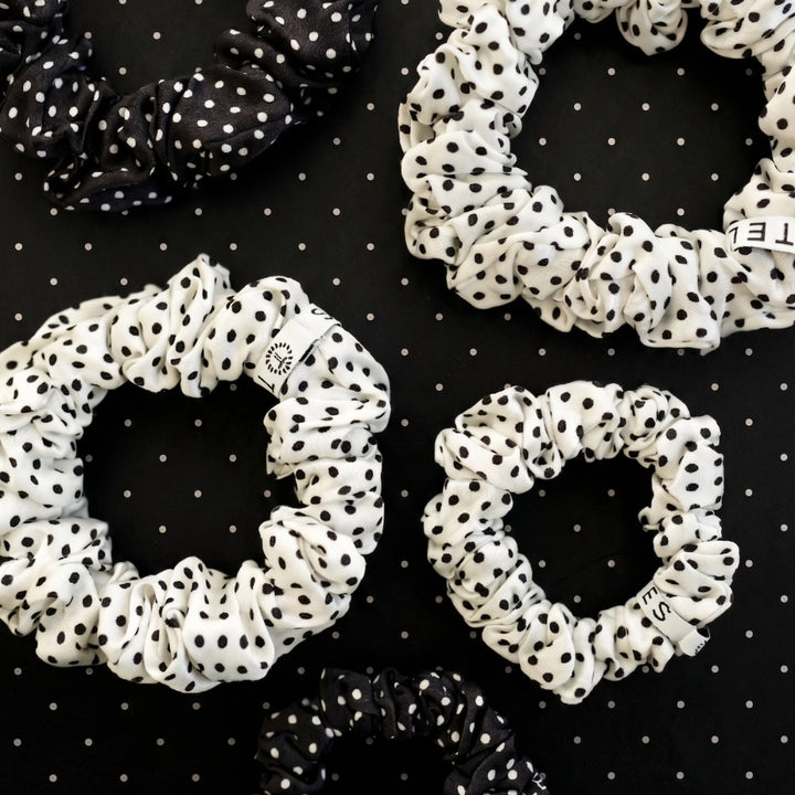 Teleties Silk Scrunchies - Large Band Pack of 3 - Polka Dot Party (Ships Next Week)