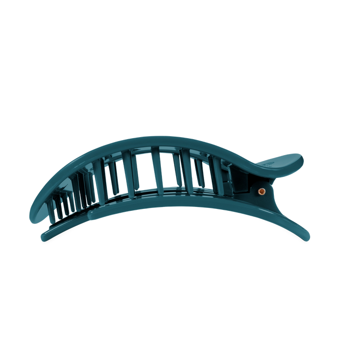 Large Teleties Flat Oval Clip - Teal With It