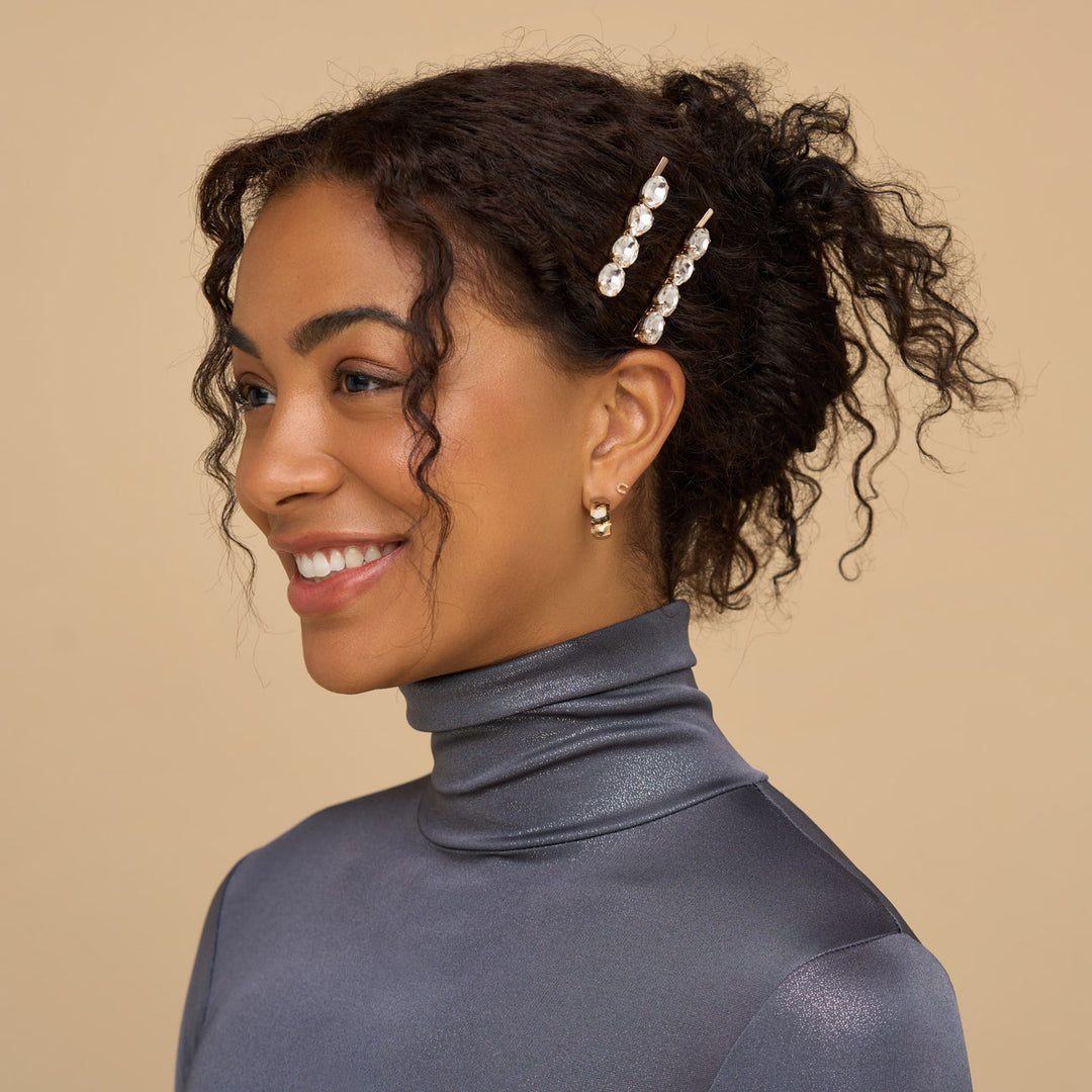 Holiday Gemstone Bobby Pins Duo