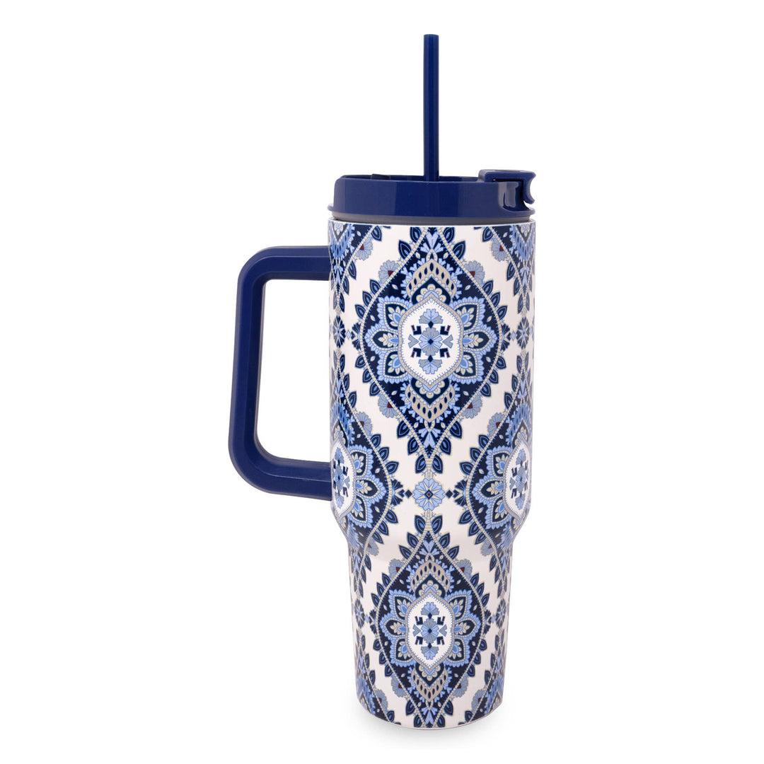 Stainless Steel 40 oz. Tumbler - Cambridge Blues by Vera Bradley