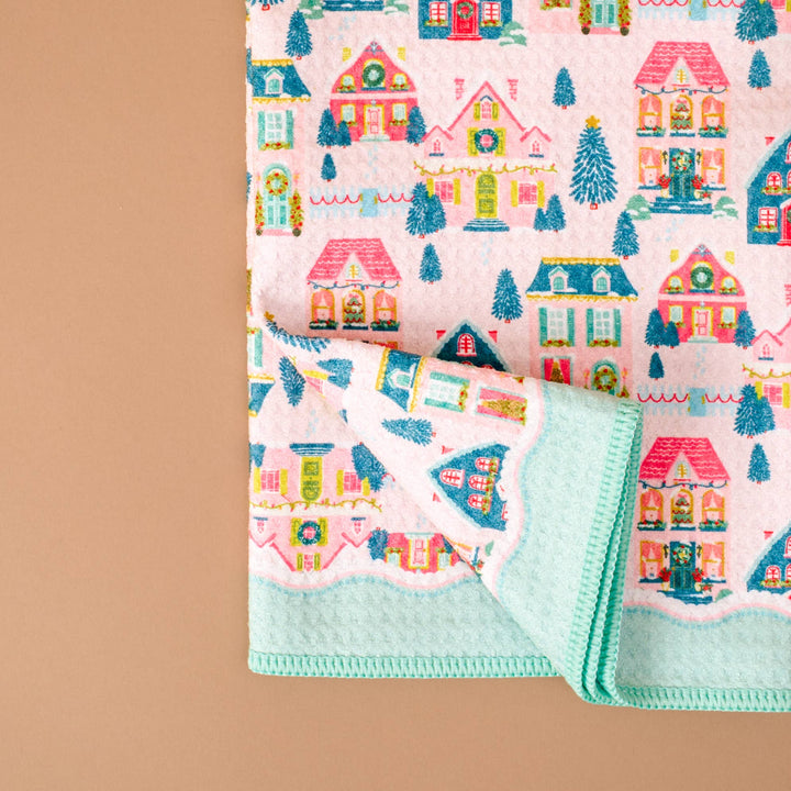 Holiday Waffle Tea Towel - Sugarplum Lane by The Darling Effect