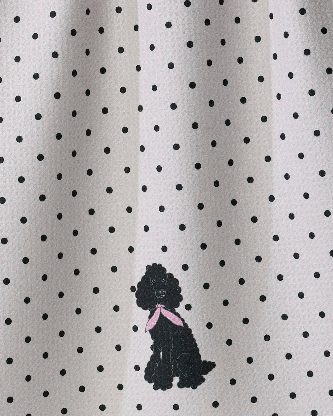 Poodle Charm Tea Towel - Black by Geometry